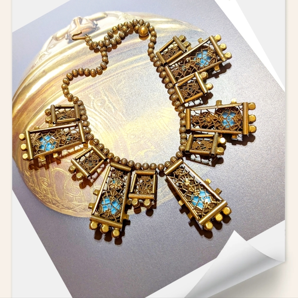 RARE Juliana Delizza & Elster Moroccan Matrix Necklace - Picture 3 of 6